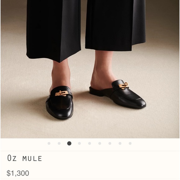 Hermes Mules Shoes Black and Gold size 40 - Picture 7 of 10